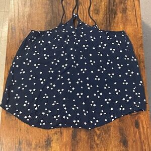 Navy Star Print Women's Skirt